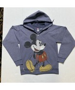 Disney Disney World Zip Up Hoodie Sz Small Unisex Bluish Gray W/ Mickey ... - $264.66 MXN
