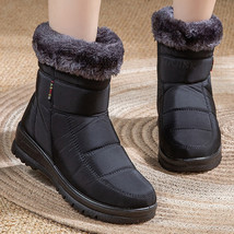 Women Boots Ankle Waterproof Winter Boots For Women Snow Botas Mujer Warm Black  - £30.88 GBP