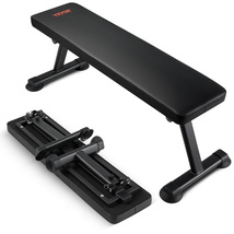 VEVOR Flat Weight Bench, Foldable Strength Training Bench, 1000 LBS Pres... - $71.90