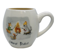 Magenta Rae Dunn S&#39;MORE PLEASE Coffee Mug with Fox Raccoon Campfire Roast Yellow - £11.01 GBP