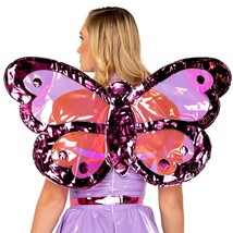Butterfly Wings Metallic Vinyl Fairy Pixie Nymph Costume Purple Pink 5120 - £34.99 GBP