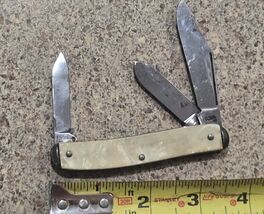 Vtg 3 Blade Mother Of Pearl Handled Craftsman Made in Usa Pocket Knife I... - $9.90