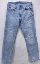 Old Navy Jeans Mens Size 32x32 Slim Built-In-Flex Tough  Destructed Blue - £15.56 GBP