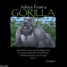 Gorilla T-shirt S M Advice From a  Nature Zoo Jungle NWT Cotton Black - €17,67 EUR