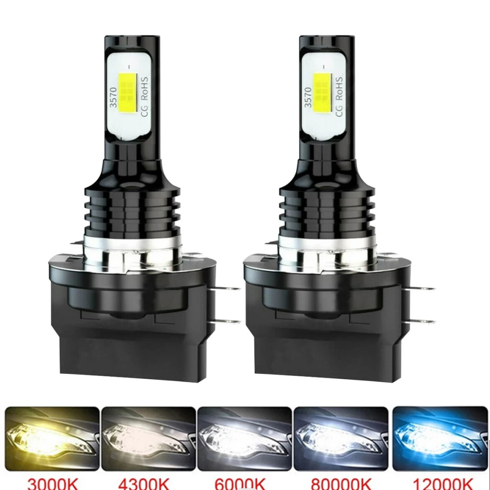 2Pcs H11B H8B H9B LED Bulb H11 H8 H9 Headlight Fog Light Canbus Mini 60W 20000LM - £25.09 GBP