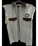 biker design denim vest storm of the century black hills rally sturgis 2... - $43.07