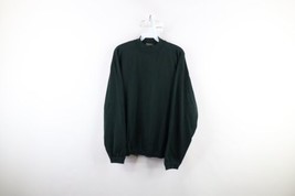 Vintage 90s St Croix Mens XL Blank Knit Lightweight Mock Neck Sweater Green USA - £46.70 GBP