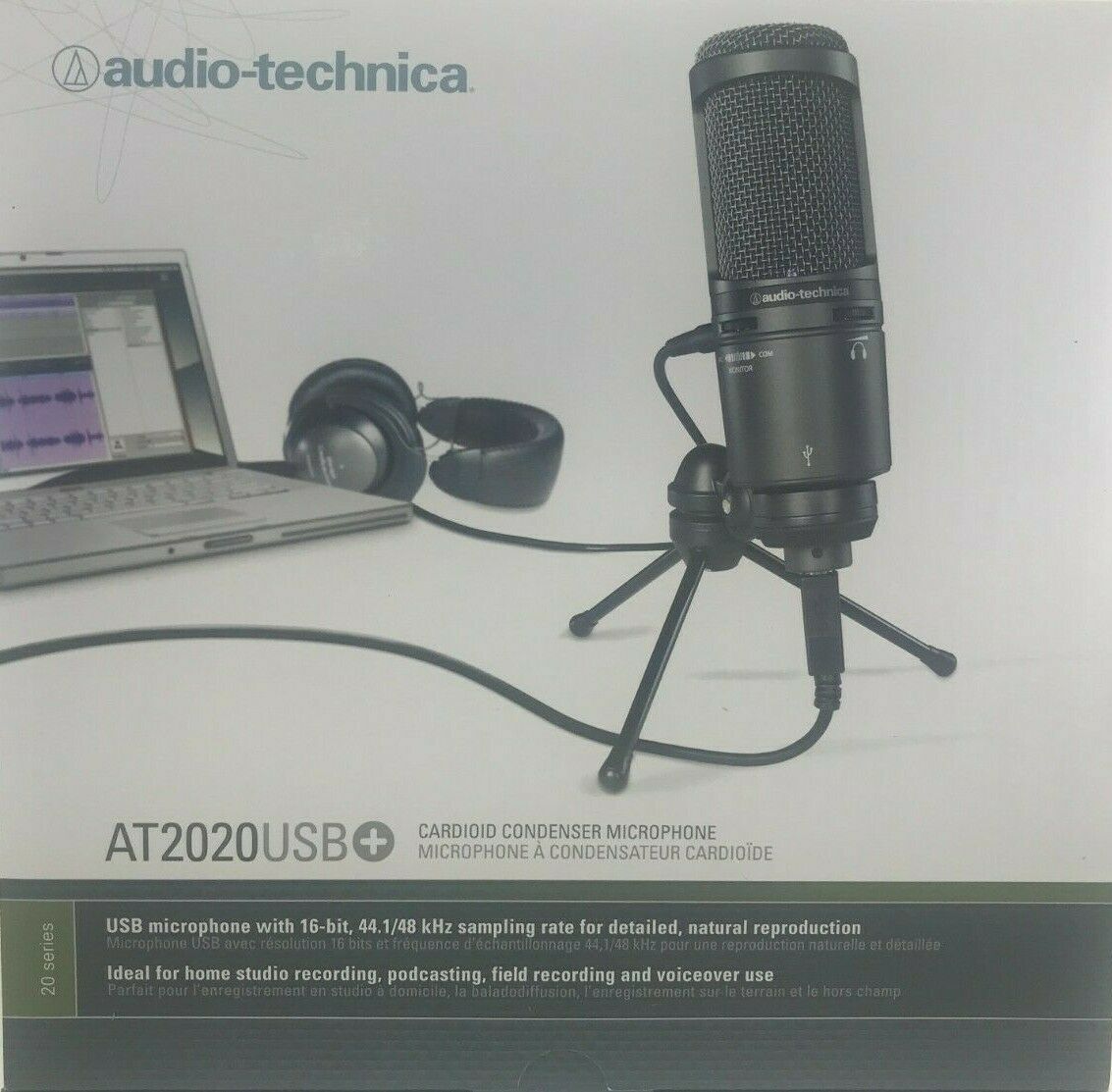 Audio-Technica - AT2020USB+  - Cardioid Condenser Studio USB Microphone - $149.95
