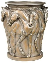 Vase Seven Prancing Horses Belden Urn Hand-Painted Resin Equestrian OK Casting - £326.87 GBP