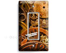 rustic old worn out exposed clock gears mechanism single GFI light switc... - $225.06 MXN