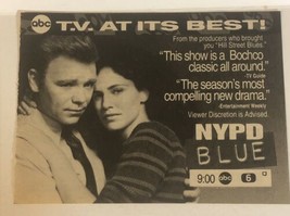NYPD Blue Tv Series Print Ad Vintage David Caruso Amy Brenneman TPA3 - £4.66 GBP