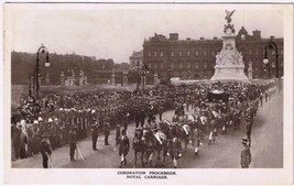 Postcard Coronation Procession Royal Carriage London England UK - £7.88 GBP