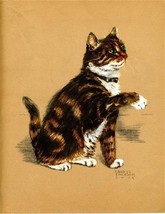 Gladys Emerson Cook Color Cat Print Brown Tabby - £8.70 GBP