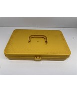 Vintage Sewing Thread Bobbin Box Case Wilson Wil-Hold Yellow Plastic 13&quot;... - €13,66 EUR