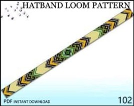 Beaded Hatband Loom Stitch Pattern No.102 - DIY Beading Hatband - PDF fi... - $3.00