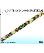 Beaded Hatband Loom Stitch Pattern No.102 - DIY Beading Hatband - PDF fi... - $3.00