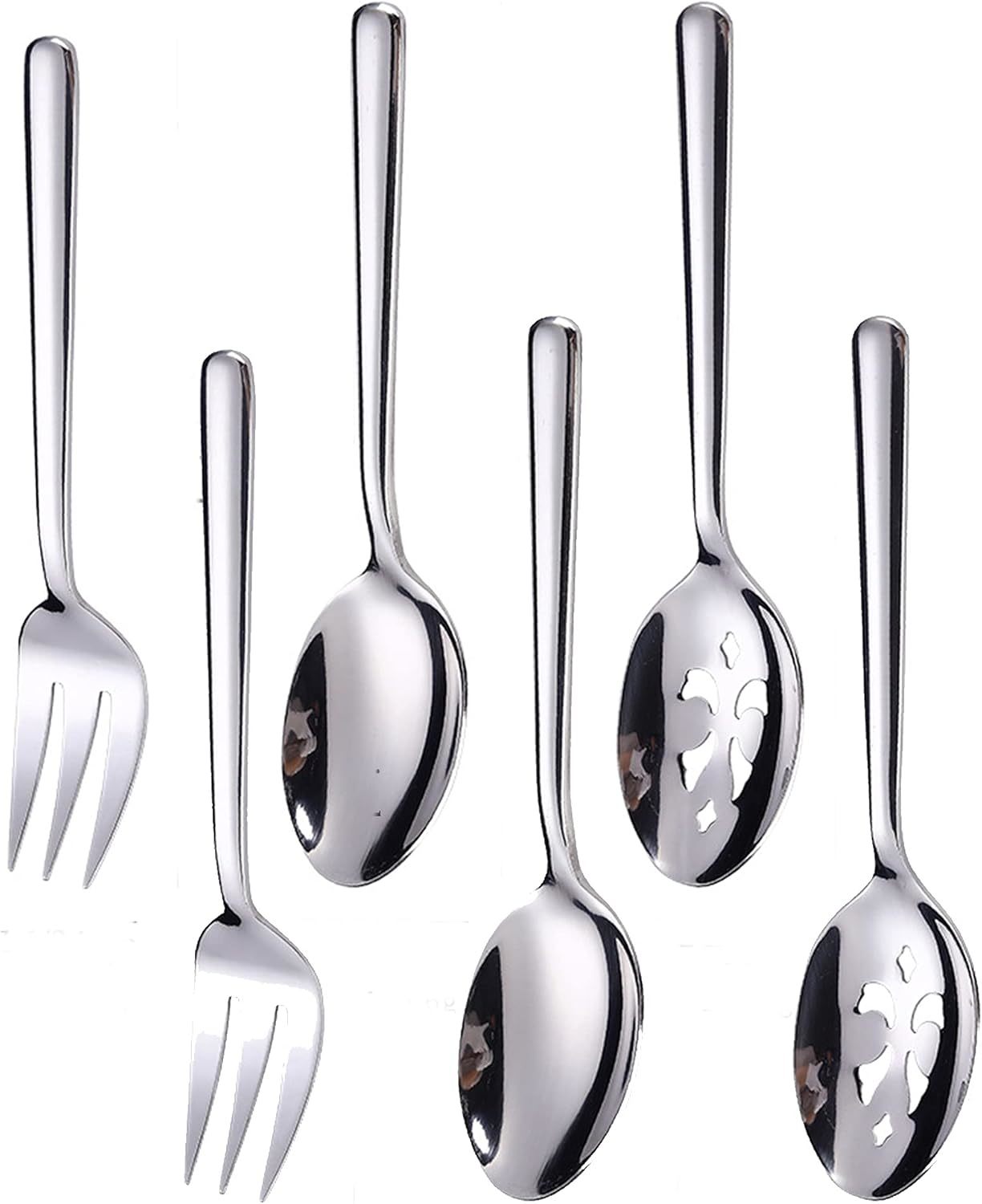 Serving Spoons*2 Slot Spoons* 2 Forks *2 Buffet Colander, 6-Spoon Forks Set - $30.99