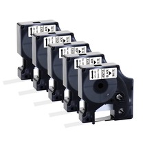 5-Pack Label Maker Tape Replacement For Dymo D1 Label Tape 45013 S072053... - $35.99