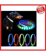 All-Weather LED Dog Collar - USB-C Rechargeable, Nighttime Safety Essential - $38.55 CAD