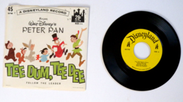 1964 Disneyland Record Walt Disney&#39;s Peter Pan Tee Dum Tee Dee 45 RPM Record - £15.78 GBP
