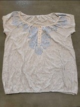 Aeropostale Womens Xl Gray Short Sleeve Shirt - £6.29 GBP