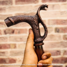 Walking Stick Cobra Snake Handle Wooden Victorian Foldable Cane Collectible Gift - £15.68 GBP+