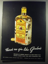 1953 Gordon's Gin Ad - There's no gin like Gordon's - $18.49