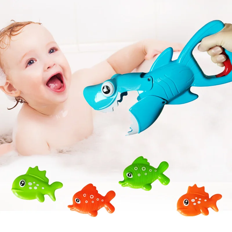Hungry Shark Catching Small Fish Baby Water Toy Infant Swimming Pool with 4 Pcs - £12.03 GBP