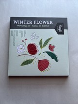 Craft Crush ~ Winter Flower Embroidery Kit  ~ New Sealed Fab Fit Fun  13... - $3.79