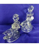 Girl and Goose Glass Bookends Vintage - £87.92 GBP