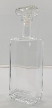 PV) Rectangular Glass Liquor Bottle Decanter With Stopper 10&quot; - $9.89