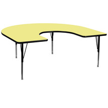 60x66 HRSE Yell Activity Table XU-A6066-HRSE-YEL-T-P-GG - $476.95