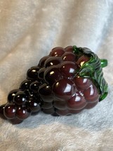 Glass Grapes Cluster Purple MCM Retro Decor Centerpiece - £9.11 GBP