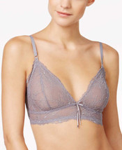 Heidi Klum Womens Intimate Natural French Lace Bra Color Heather Mist Si... - $42.57