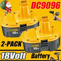 2 Pack 18V For Dewalt 18 Volt DC9096 DC9098 Ni-MH Battery DC9099 New Replacement - £35.23 GBP