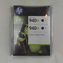 Genuine Hewlett Packard HP 940XL Black Twin Value Pack Ink Cartridges New - $22.76