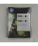 Genuine Hewlett Packard HP 940XL Black Twin Value Pack Ink Cartridges New - $22.76
