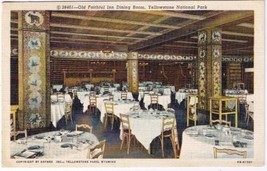 Wyoming Postcard Old Faithful Inn Dining Room Yellowstone National Park - £1.63 GBP