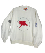 Rusty Wallace Mobil 1 Racing White Pegasus Sweatshirt mens XL MADE IN USA - €27,78 EUR