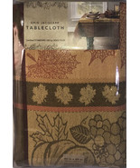 Bed Bath Beyond Fall Autumn Pumpkin Grid Jacquard 60”x 84”Oblong/Oval Ta... - $40.58 CAD