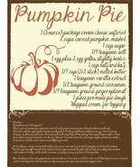 Fresh Baked Pumpkin Pie Recipe Harvest Fall Autumn Halloween Metal Sign - £31.57 GBP