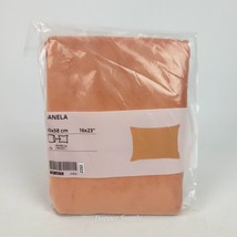 Ikea SANELA Pillow Cushion Cover 16x23&quot; Orange Brown Velvet Cotton New - $15.04