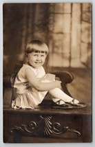 RPPC Little Girl Darling Smile Studio Photo c1930 Postcard V26 - £5.55 GBP