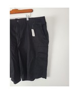 Lee Shorts Mens 48 Black Extreme Comfort Cargo Style Button Zip Closure Pockets - $20.00