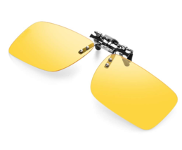 Clip-on Polarized Sunglasses For Driving - Flip Up Rimless Sunglasses for Prescr - £10.30 GBP