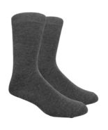 Burgundy Fit Men&#39;s Solid Color Socks Plain charcoal Grey - £11.88 GBP