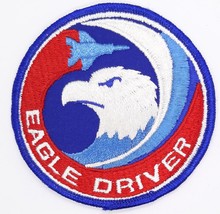 Eagle Driver F-15  Jacket Iron On Patch Aviation Aircraft 4&quot;X 4&quot; - $8.99