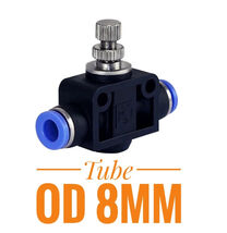 Pneumatic Air Flow Speed Control Valve Tube OD 8mm, Push In Fitting, 1 Pcs - $13.05