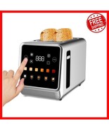 Elegant Touchscreen 2-Slice Toaster with LCD Display &amp; 6 Toast Shade Set... - $83.15