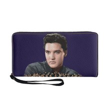 2023 Fashion Elvis Presley Printing Leather Wallets Female Ladies Credit Card Ho - £54.46 GBP